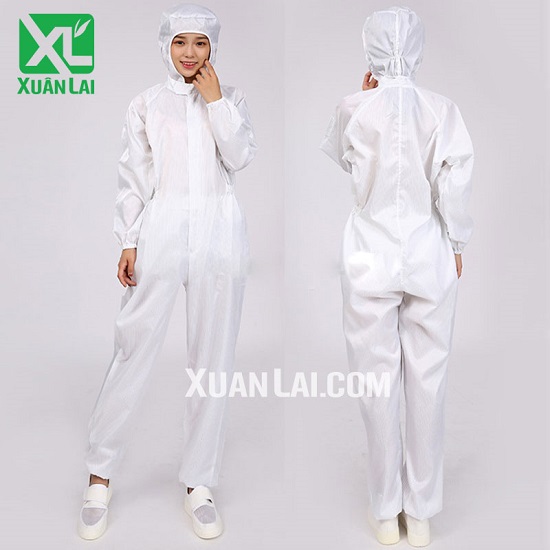白色防静电连体服