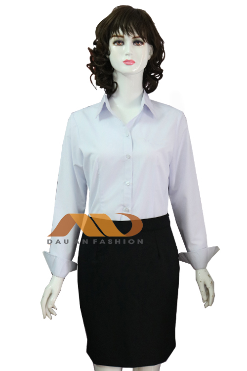 AS0141 白色办公制服衬衫