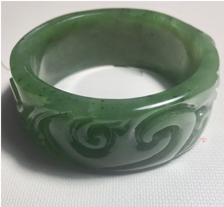 和田玉雕花手镯